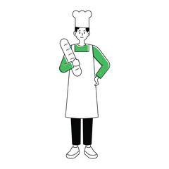 characters of various professions. female expert. flat design style vector illustration.