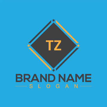 Initial monogram TZ letter logo design template