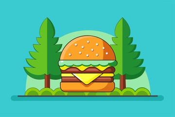 burger food background is tree