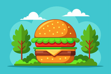 burger food background is tree