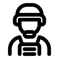 Army icon in outline. Simple troop vector illustration — pixel-perfect icon.