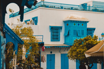 street in the town, tunisia