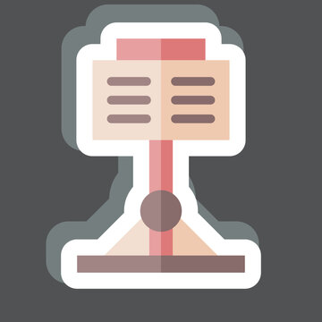 recommend clip art: Sticker Music Stand. related to Theatre Gradient symbol. simple design editable. simple illustration