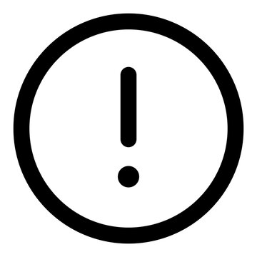 recommend clip art: Exclamation point icon in outline style. Simple alert vector illustration — pixel-perfect icon.