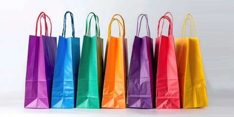 colorful shopping bags isolated shopping bags