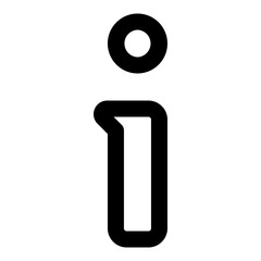 Information icon in outline style. Simple I symbol vector illustration — pixel-perfect icon.