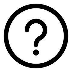 Question mark icon in outline style. Simple inquiry symbol vector illustration — pixel-perfect icon.