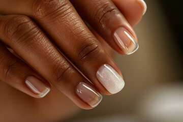 a person's hands applying natural oils or balms to nourish and condition nails and cuticles