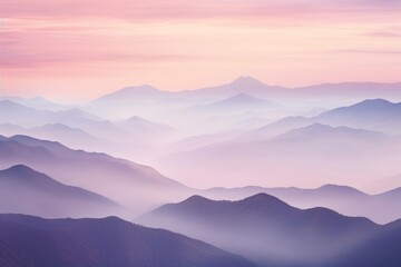 Obraz premium chromatic landscape painted in watercolors in lilac delicate pastel colors
