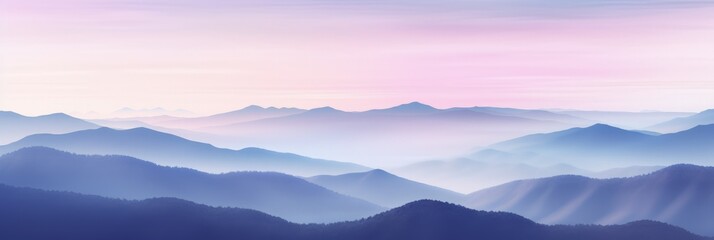 sky chromatic landscape painted in watercolors in lilac delicate pastel colors