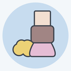 Icon Blush On. related to Cosmetic symbol. color mate style. simple design editable. simple illustration