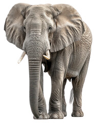 Obraz premium Elephant white background Isolate full body, Studio Light