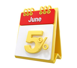 5 Percent Discount Off Sale Calendar June