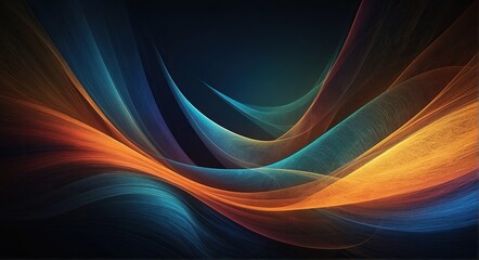 Fototapeta premium This abstract artwork evokes retro vibes through vibrant gradients and textured layers. Its modern, abstract background integrates various shapes and photographic elements with grain effects.