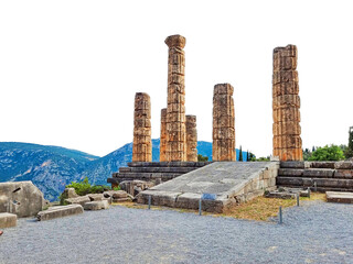 greece delphi appolo temple columns ancient