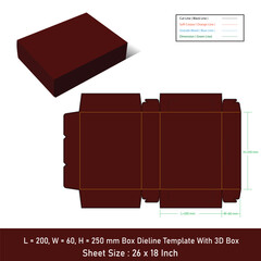 Biscuits box dieline template, vector design