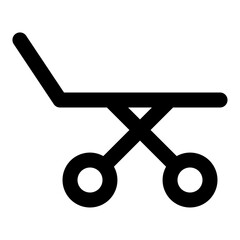 Stretcher bed icon in outline style. Simple medical vector — Pixel-perfect icon.