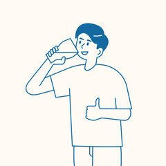 beer day. Lots of people drinking beer in the pub. flat design style minimal vector illustration.