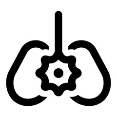 Lungs virus icon in outline style. Simple ANOTHERSYNONYMNAME vector illustration — pixel-perfect icon.