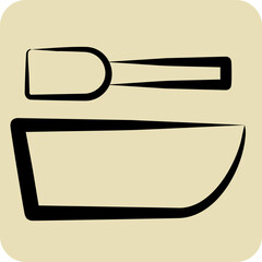 Icon Ship. related to Sea symbol. hand drawn style. simple design editable. simple illustration