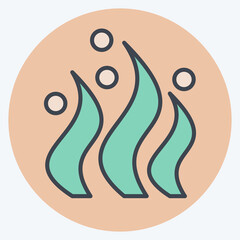 Icon Seaweed. related to Sea symbol. color mate style. simple design editable. simple illustration