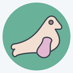 Icon Seal. related to Sea symbol. color mate style. simple design editable. simple illustration