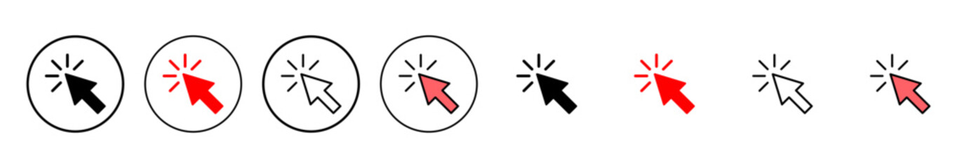 Click icon vector illustration. pointer arrow sign and symbol. cursor icon