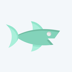 Icon Shark. related to Sea symbol. flat style. simple design editable. simple illustration