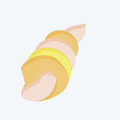 Icon Shell. related to Sea symbol. flat style. simple design editable. simple illustration