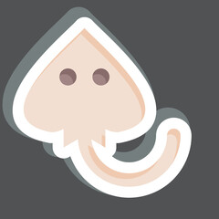 Sticker Manta Ray. related to Sea symbol. simple design editable. simple illustration