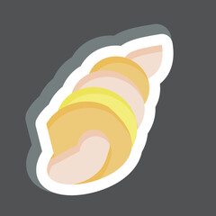 Sticker Shell. related to Sea symbol. simple design editable. simple illustration