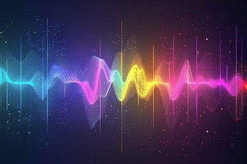 voice recognition waveform and spectrum - obrazy, fototapety, plakaty