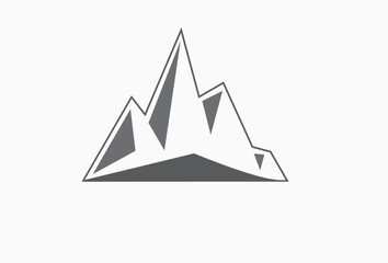 Mountain Peak Illustration Logo. Vector Logotype Template