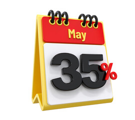 35Percent Discount Off Sale Calendar May