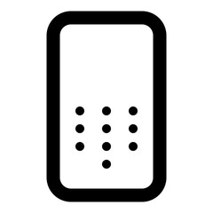 Mobile passcode icon in outline style. Simple smartphone pin password vector illustration — pixel-perfect icon.