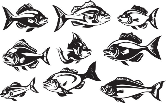 set of fish icons