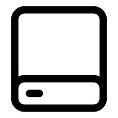 Harddrive icon in outline style. Simple storage vector illustration — pixel-perfect icon.