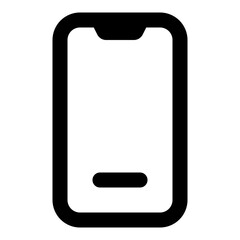 Mobile screen icon in outline style. Simple smartphone vector illustration — pixel-perfect icon.