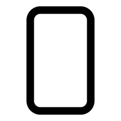 Mobile screen icon in outline style. Simple smartphone vector illustration &mdash; pixel-perfect icon.