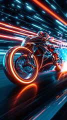 A motorcycle pacing with the pulse of speed, symbolizing the rhythm of velocity. mobile phone wallpaper