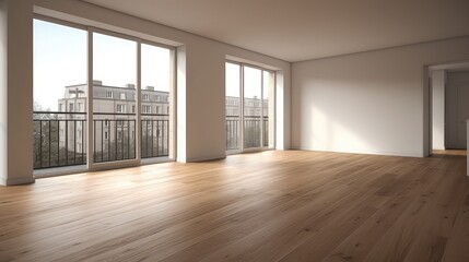 Obraz premium interior modern empty flat, apartment nobody inside