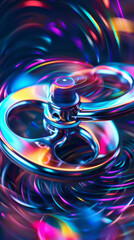 A virtual fidget spinner spinning at high speed on the screen, mobile phone wallpaper - obrazy, fototapety, plakaty