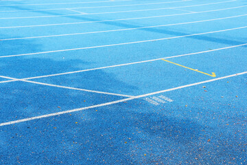 running track in the blue