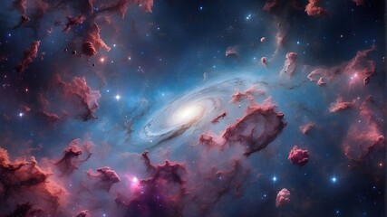 Exploring the Mysteries of the Universe in Deep Space, Nebulas and Stars Painting the Cosmic Sky, Supernovas and Fractals in the Cosmos, Science Fiction Dreams in Deep Space, Patterns of Gas and Dust 