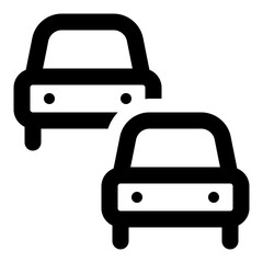 Cars vector line icon