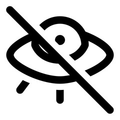 Flying saucer UFO off vector line icon