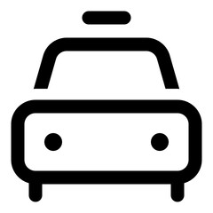 Taxi vector line icon