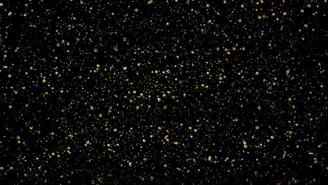 luxury gold stars particle with black background  