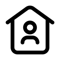 User home vector line icon