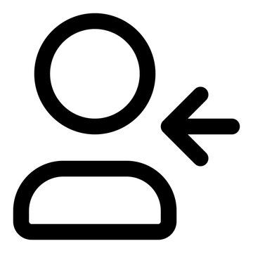 recommend clip art: User arrow left vector outline icon
